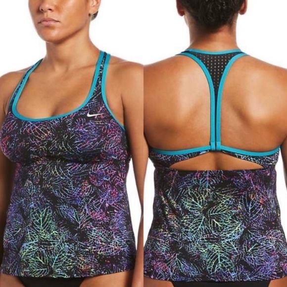 NIKE Racerback Tankini Swim Top - Picture 1 of 4
